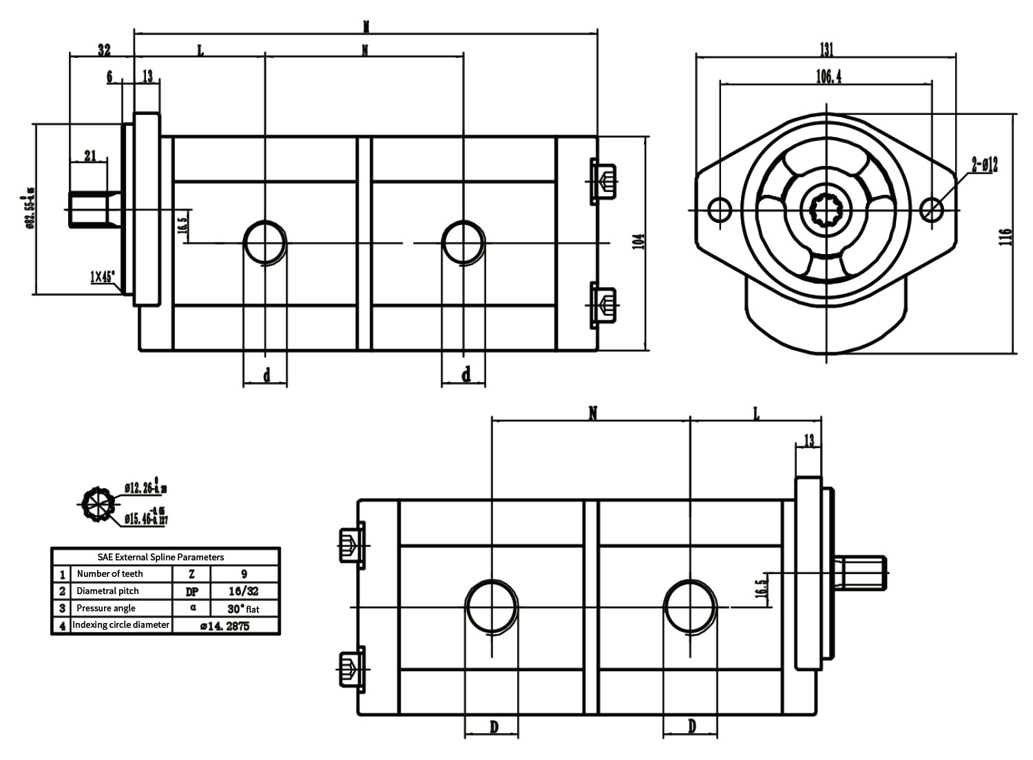 S03YL03-G06YL03 High Pressure Double Gear Pump