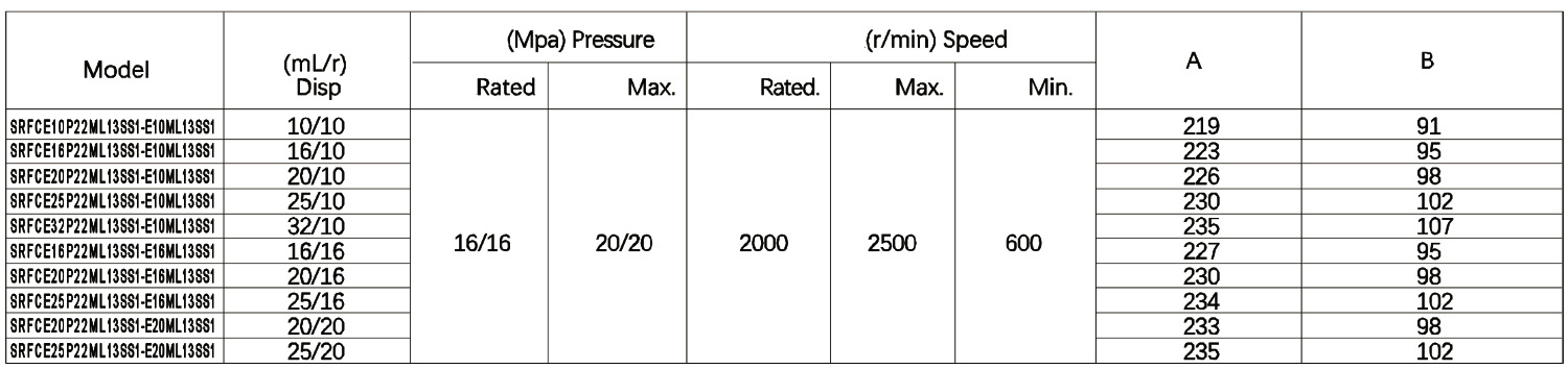 P22ML13SS1-E10ML13SS1 High Pressure Double Gear Pump