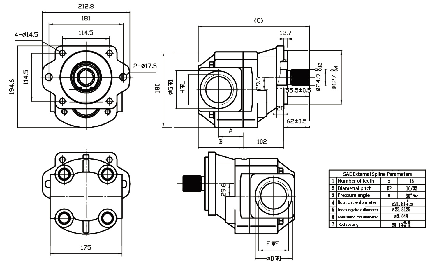 S13 GL12 Gear Pump