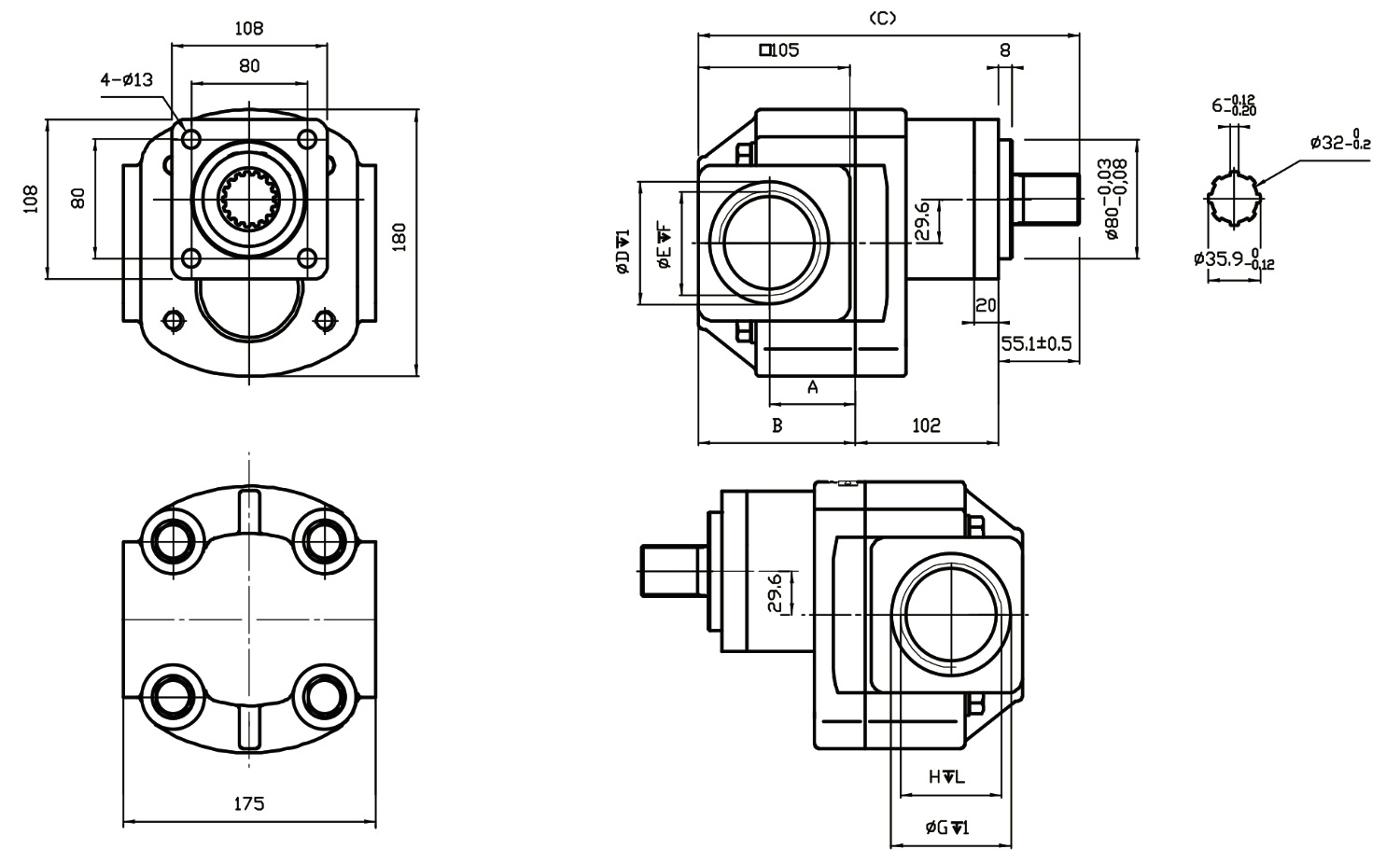 H22GL13 Gear Pump