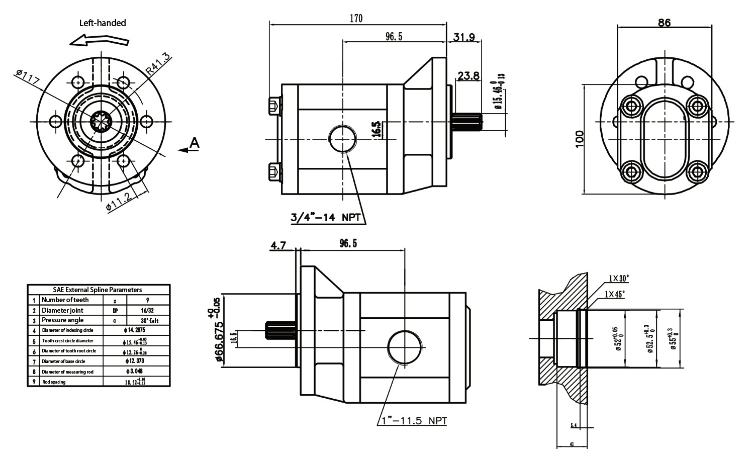 S08NL01 In-line gear pump