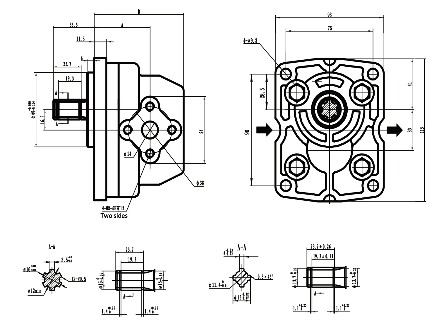 H13SF51 Gear Oil Pump