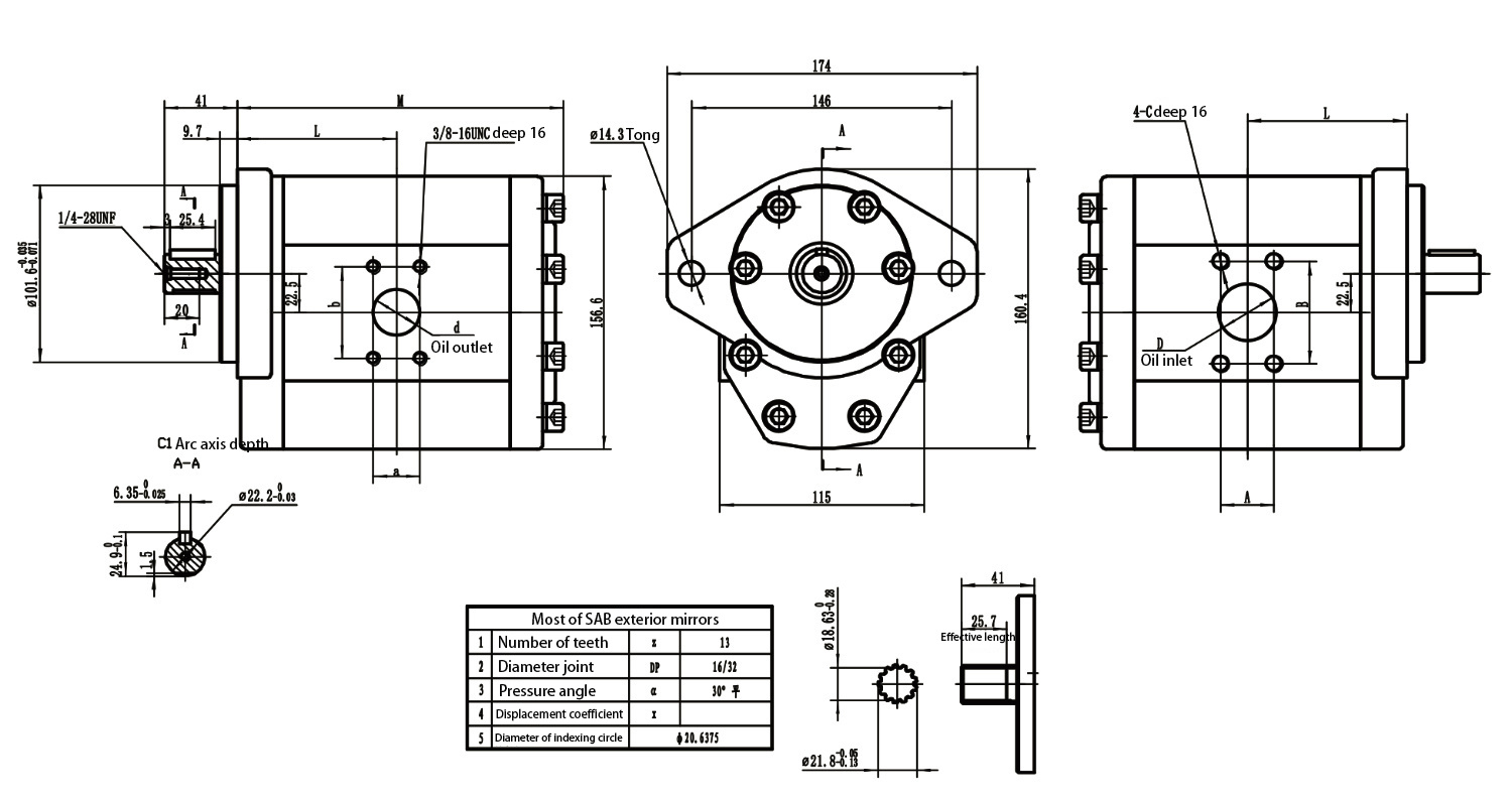 P18JF07 Gear Oil Pump