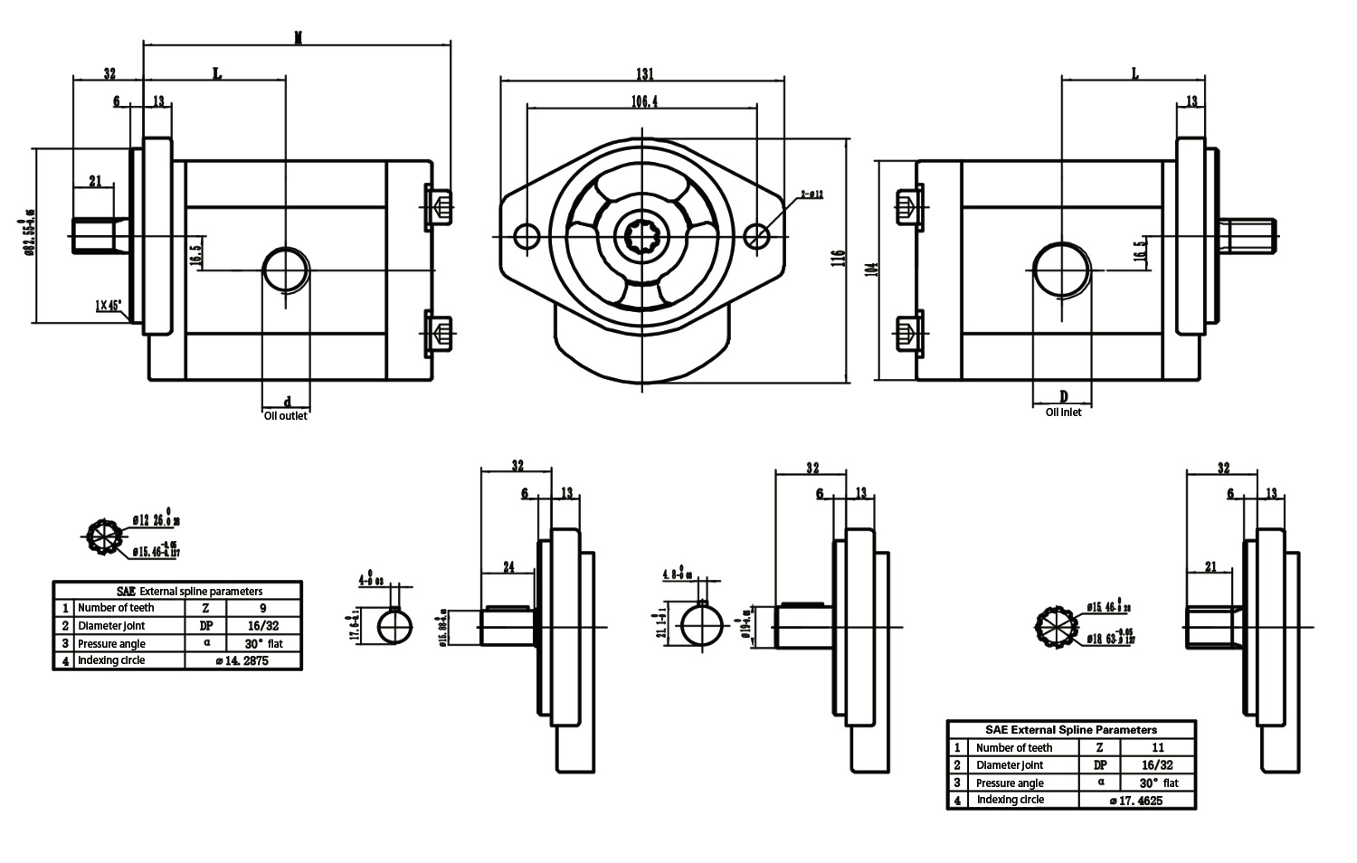 S03 YL03 Gear Oil Pump