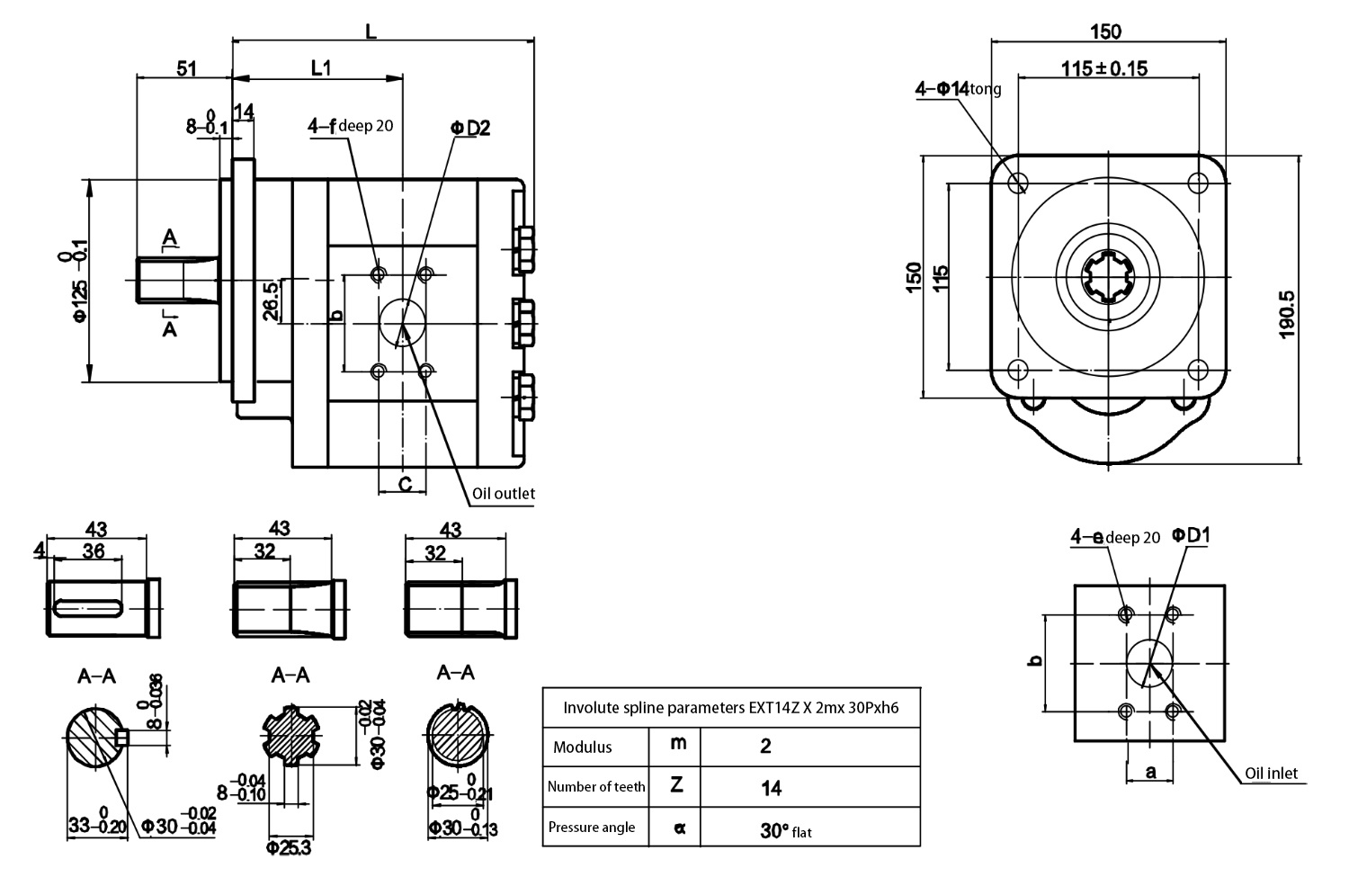 J03 JF04 Gear Oil Pump