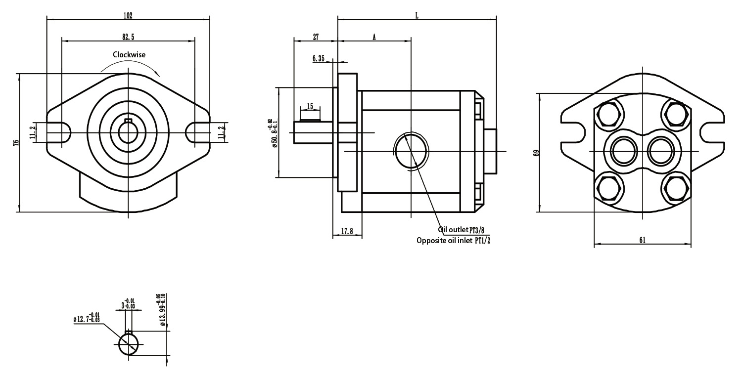 P01 PL03 Gear Oil Pump