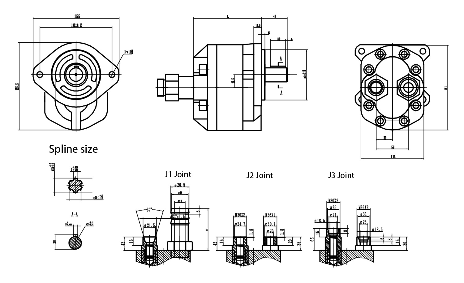 P17 ML 38BB Gear Oil Pump