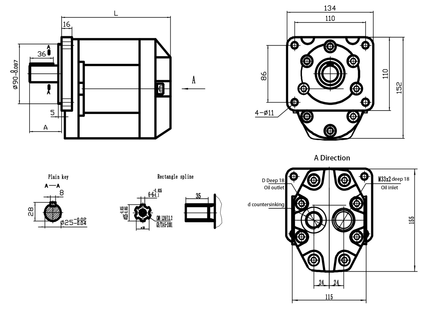 P11 ML 27BB Gear Oil Pump