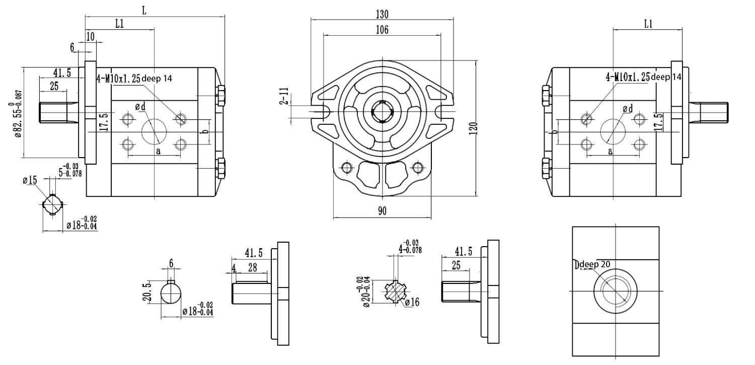 H20 JF36 Gear Oil Pump