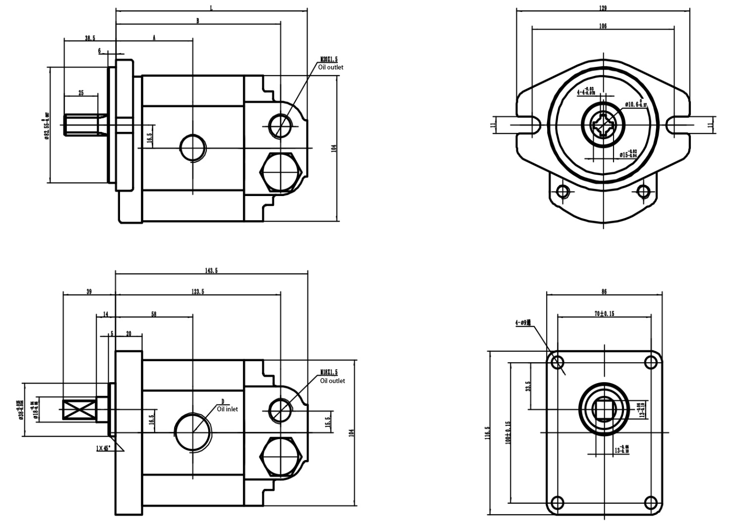 H19 JF81 H Constant Current Gear Oil Pump