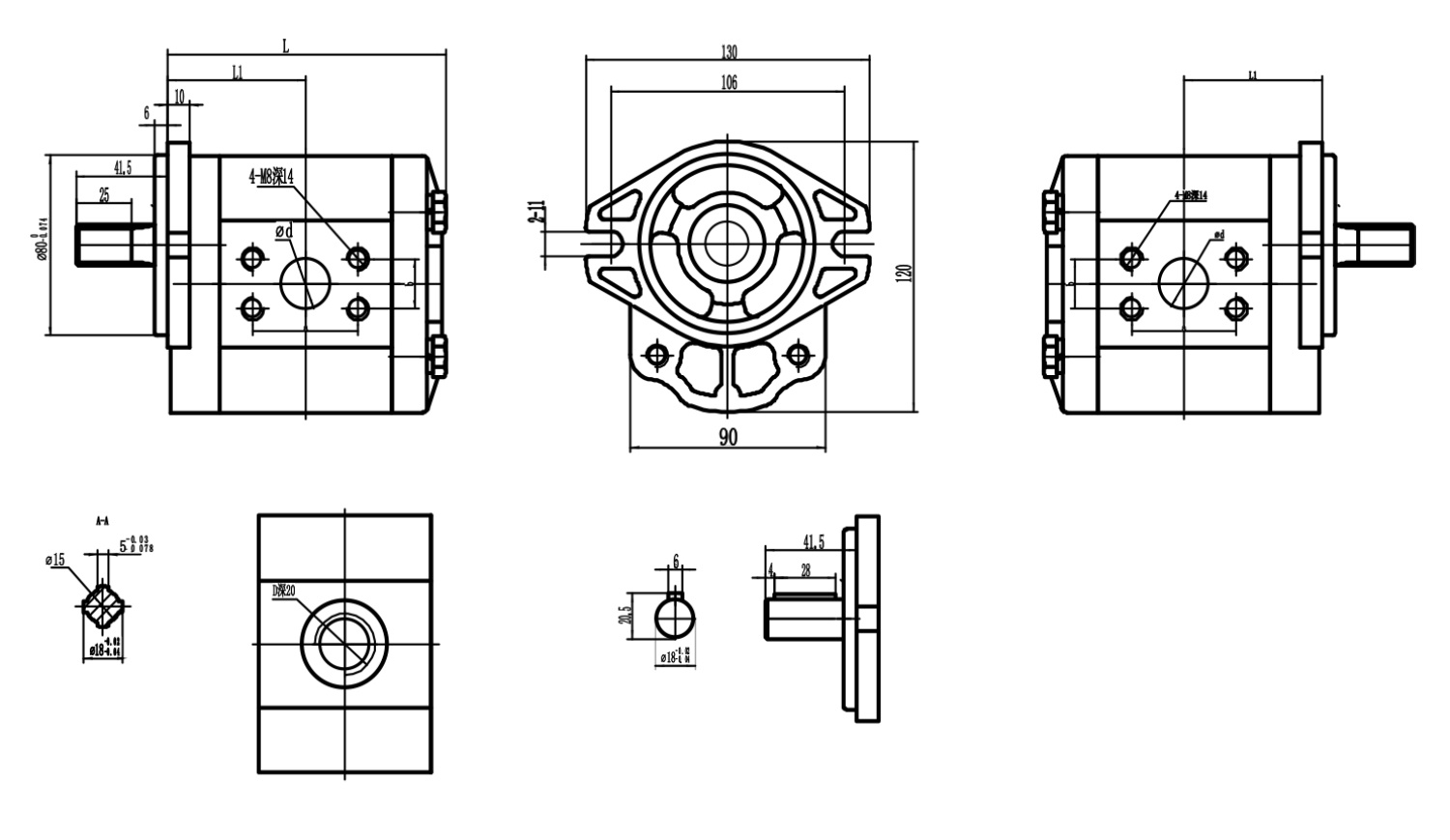 H20 JF56 Gear Oil Pump