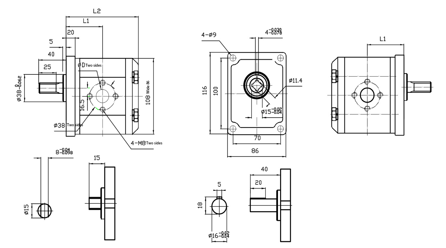 H11 SF01 Gear Oil Pump