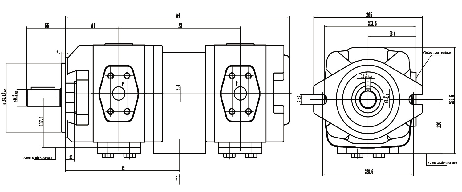 G2H63P27-G2H63 Double Internal Gear Pump