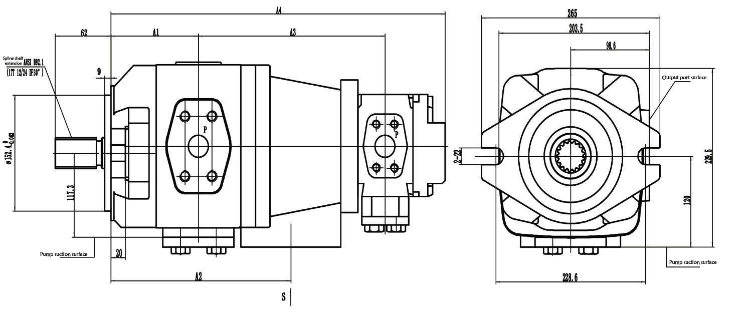 G2H63S11-G1H25 Double Internal Gear Pump