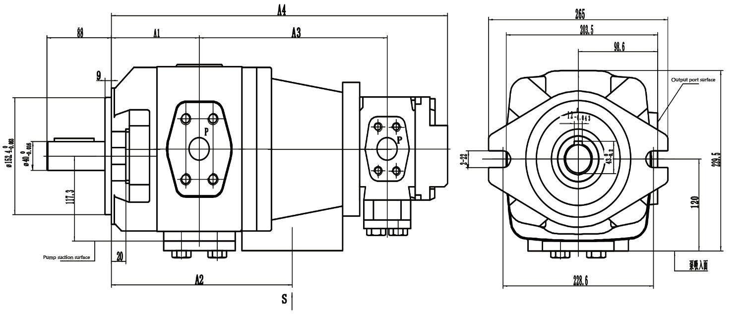 G2H63P27-G1H25 Double Internal Gear Pump