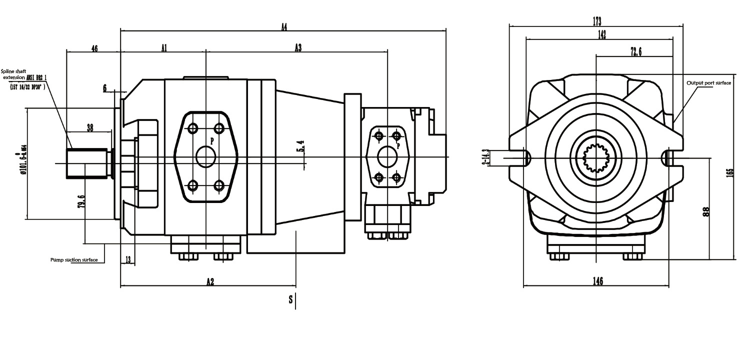 G1H25S10-G0H08 Double Internal Gear Pump