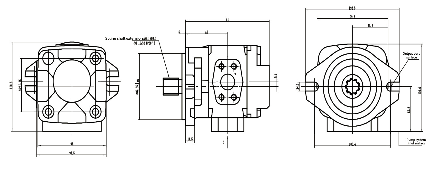 S03JF01GG Internal Gear Pump