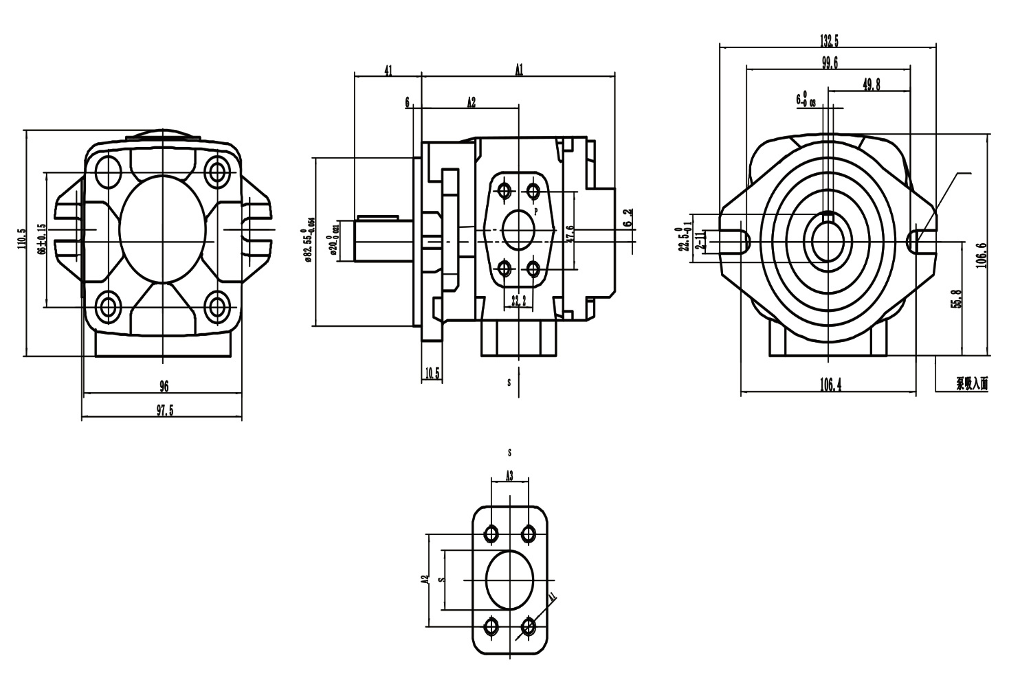 P25JF01GG Internal Gear Pump