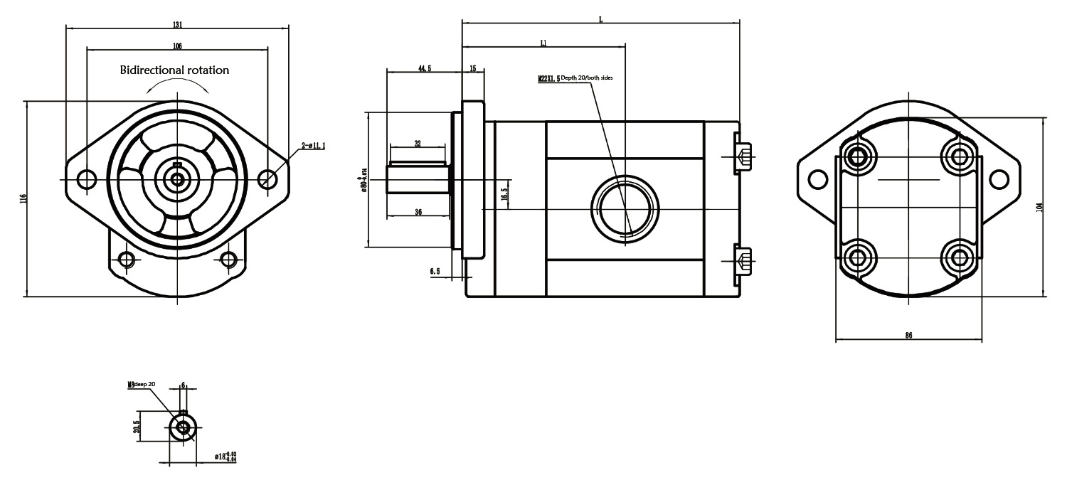 P29 ML28GC Internal Leakage Gear Motor