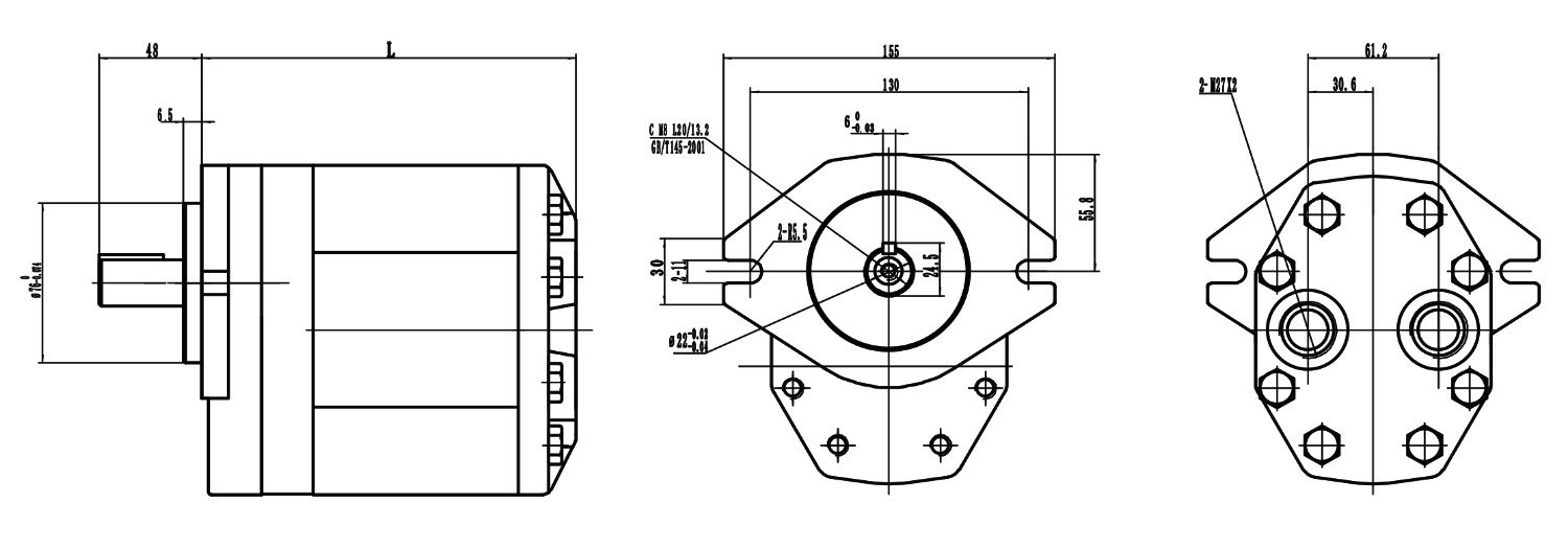 P30 JF86GC Internal Leakage Gear Motor