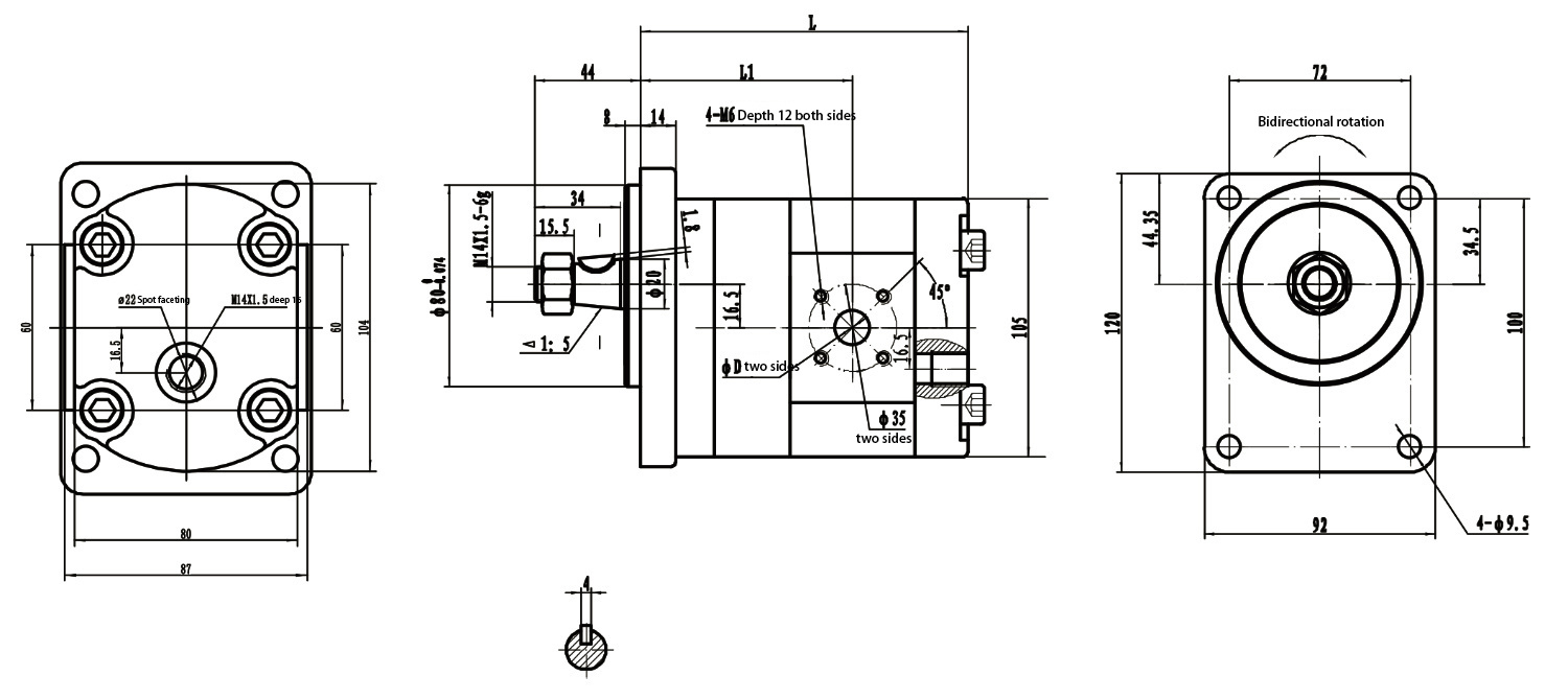 SZ14 XF41GC Outflow Gear Motor