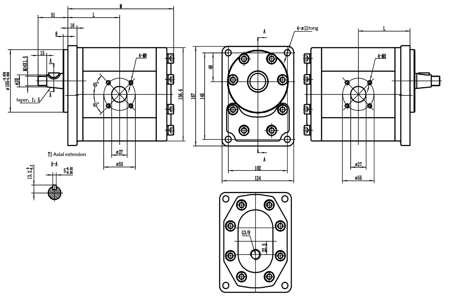 SZ13 XF43W Outflow Gear Motor