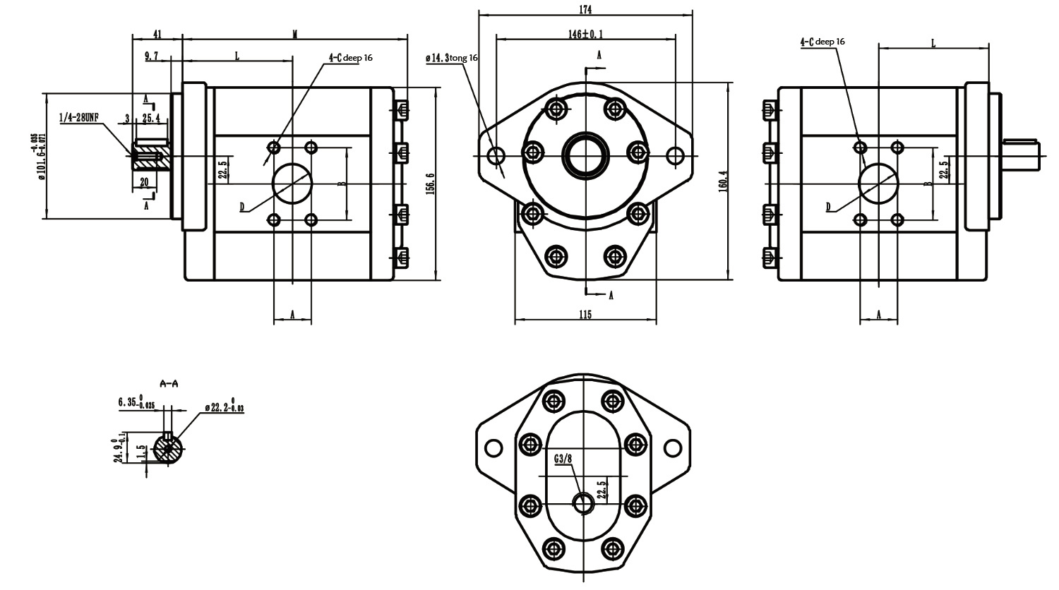 SP18 JF103W Outflow Gear Motor