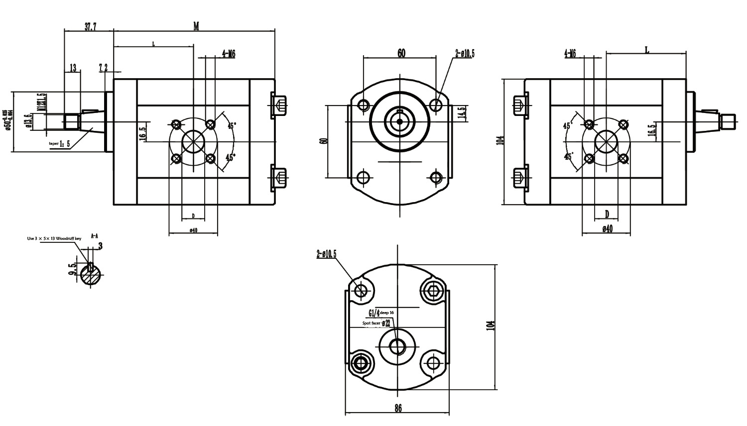 SZ05 XF42W Outflow Gear Motor