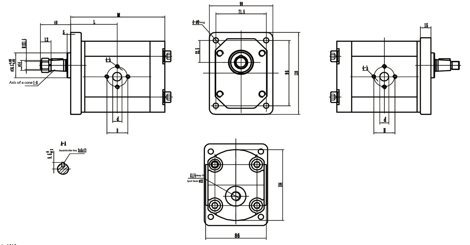 SZ14 XF42W Outflow Gear Motor