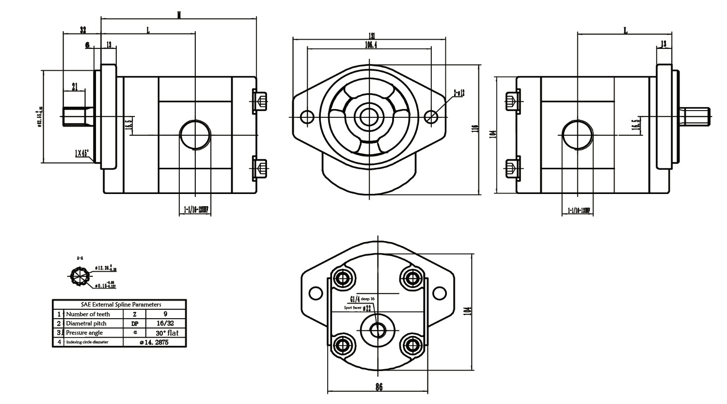 SS06YL04GCW Outflow Gear Motor