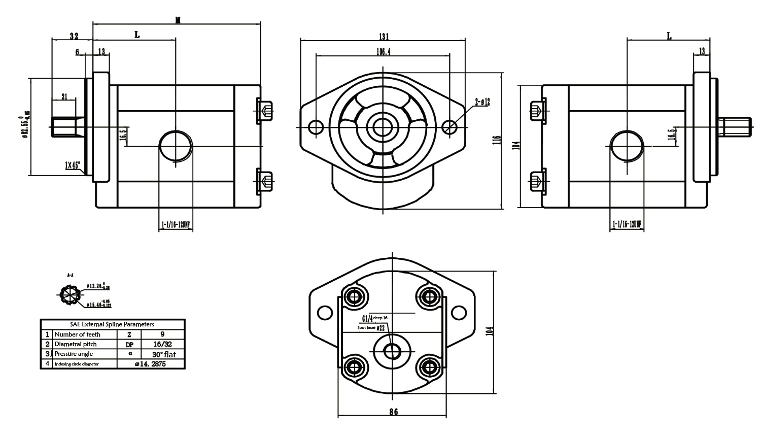 SS03 YL04W Outflow Gear Motor