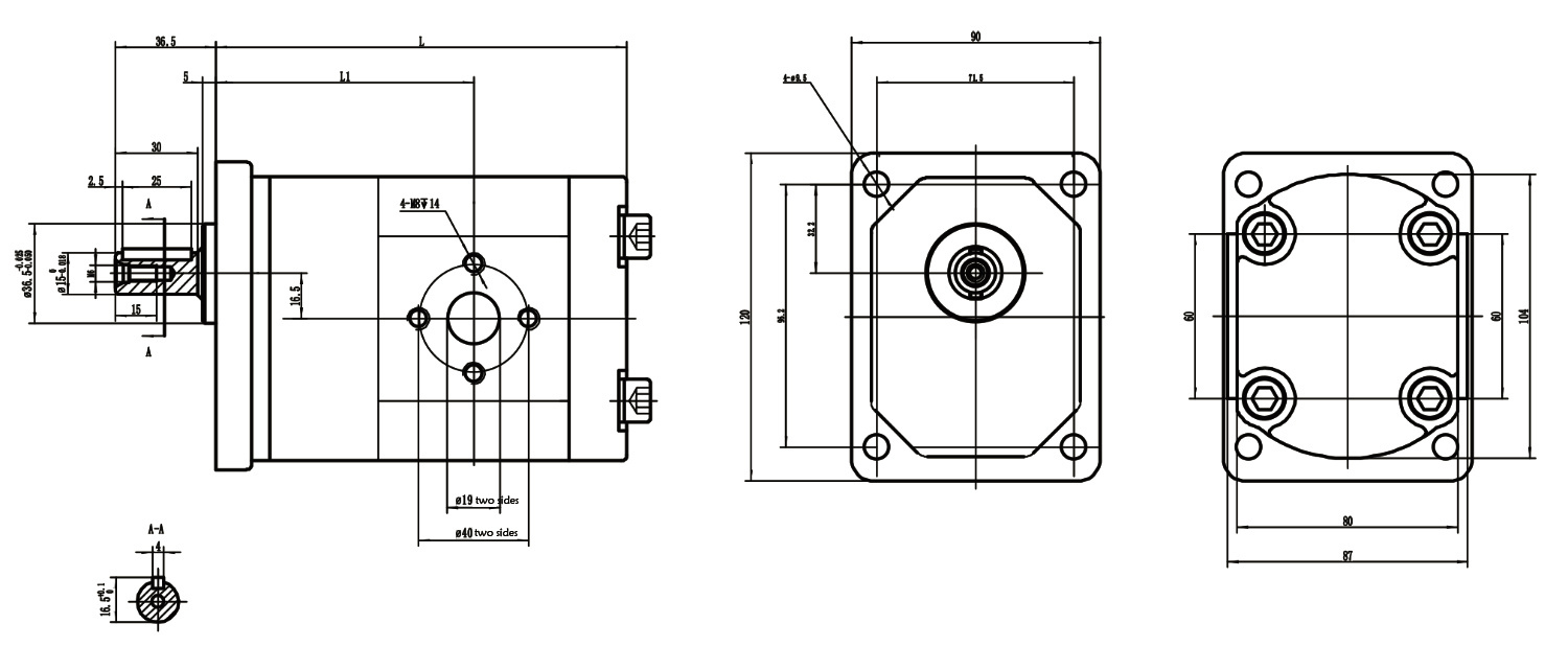 P28 SF17GCW Outflow Gear Motor