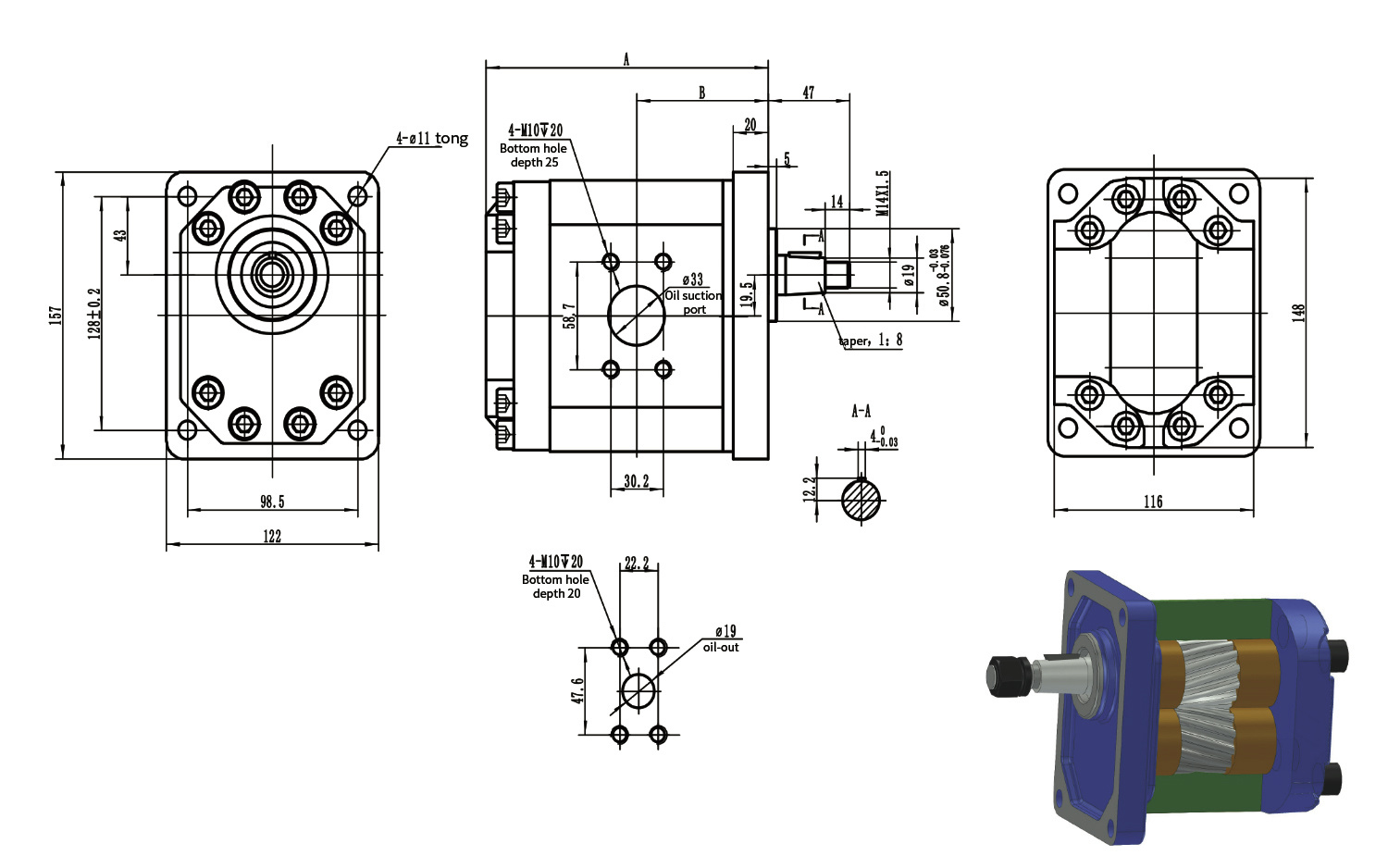 Z11JF15G Gear Oil Pump