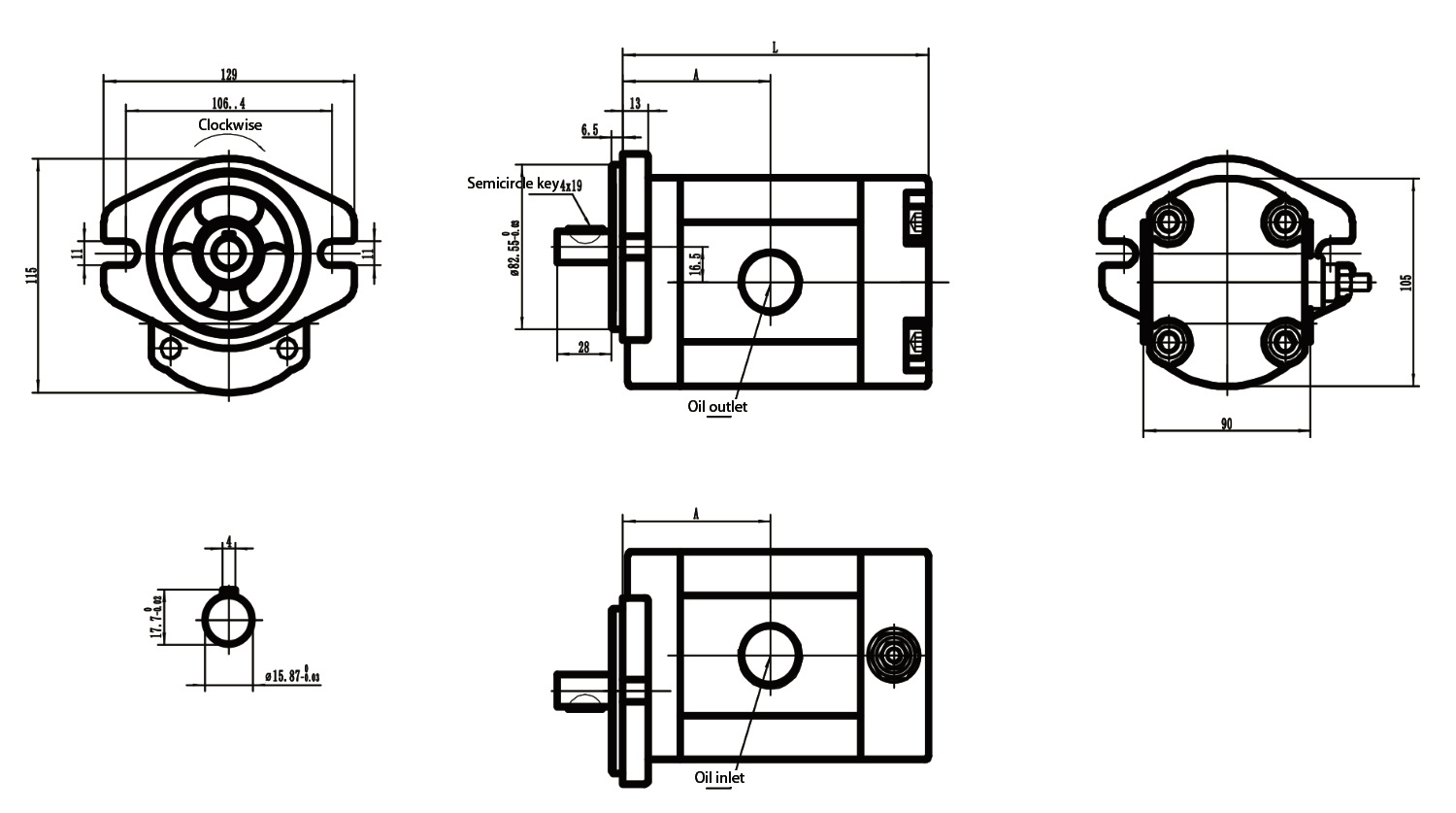 P02 PL01 Y Gear Oil Pump