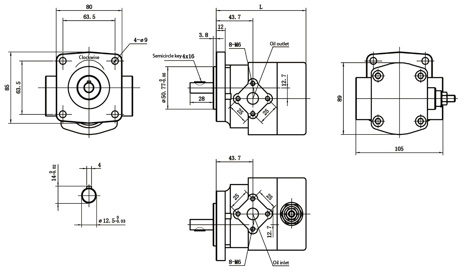 P09 SF19Y Gear Oil Pump